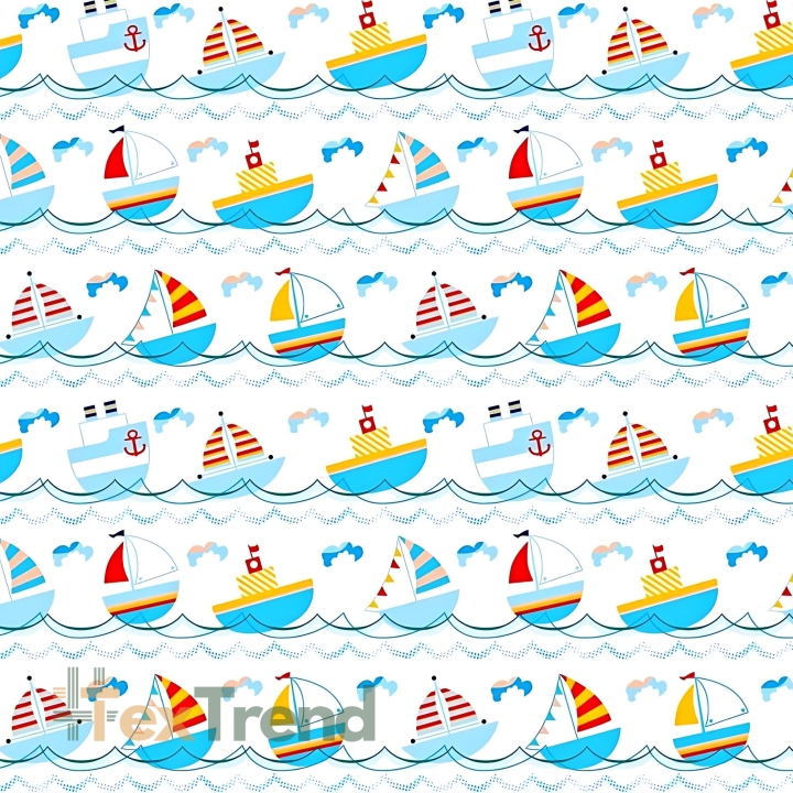 Baumwolle 100% maritimes Boot