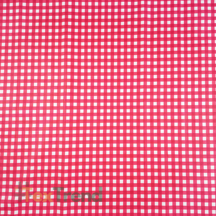 100% Baumwolle Karomuster rot und weiß  