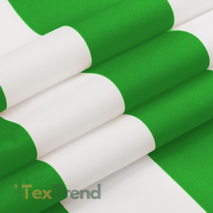 wasserabweisender Stoff grüne Streifen  