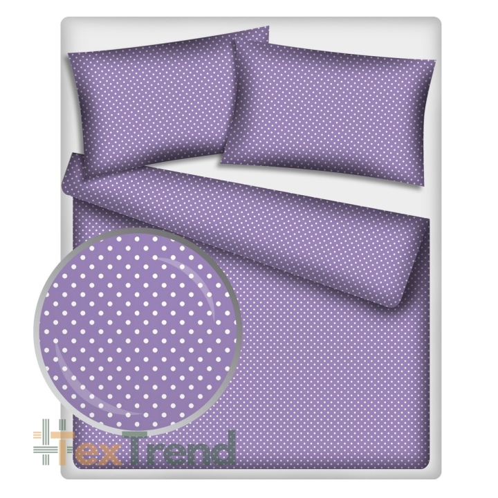 Baumwolle 100% 7mm lila Punkte  