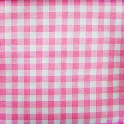 100% Baumwolle Karomuster rosa und weiß  