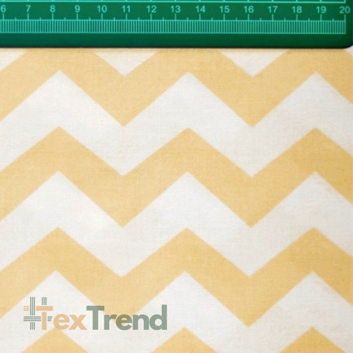 Baumwolle 100% Zickzack beige  