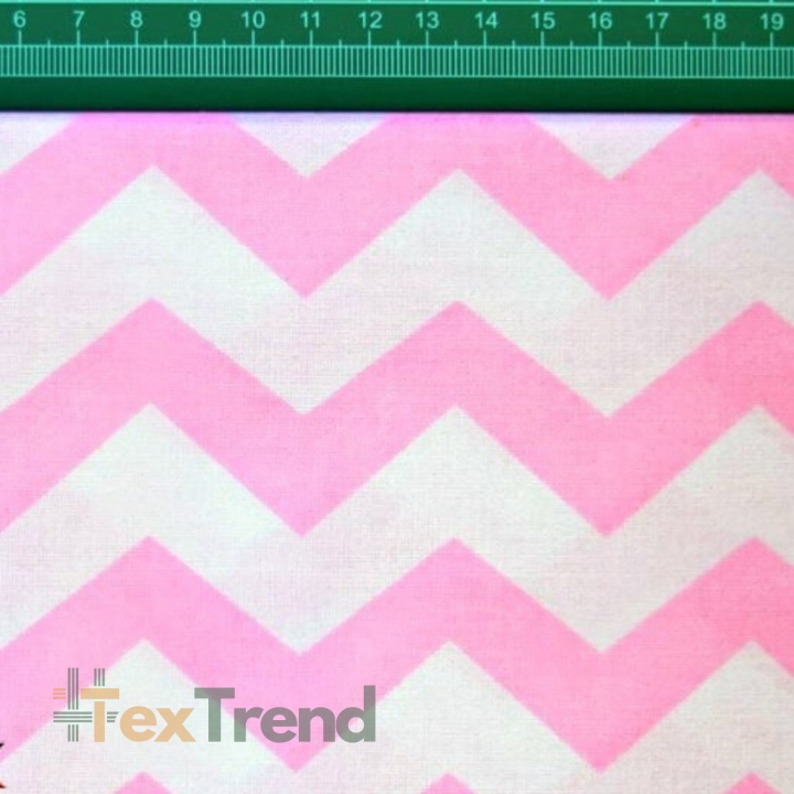 Baumwolle 100% Zickzack rosa  