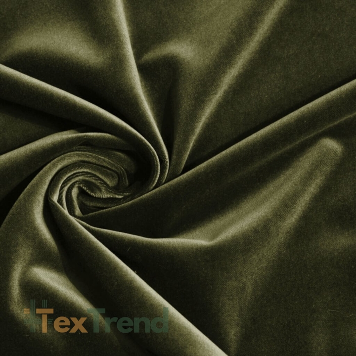 Dunkle Olivgrün Samt - 245  