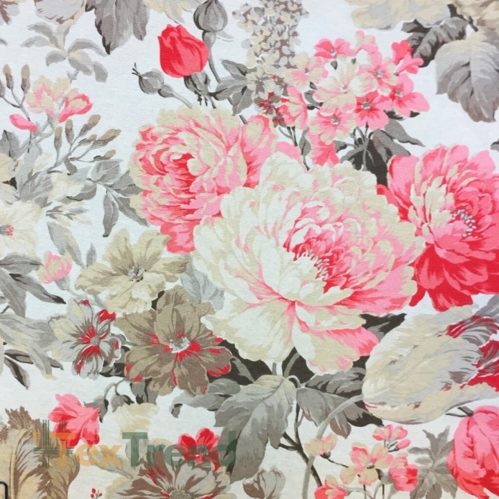 Canvas Vorhangstoff Blumen 23  