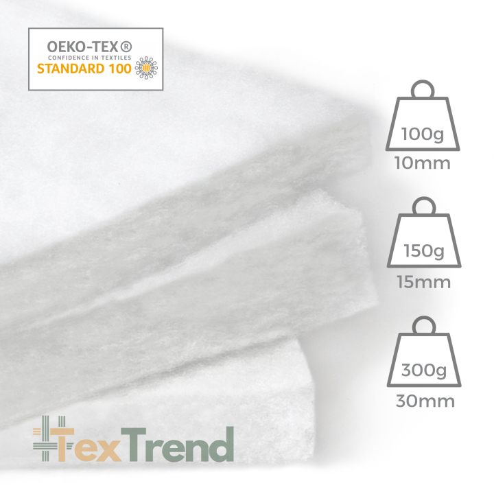 Wattierung weiß 150g/m2  