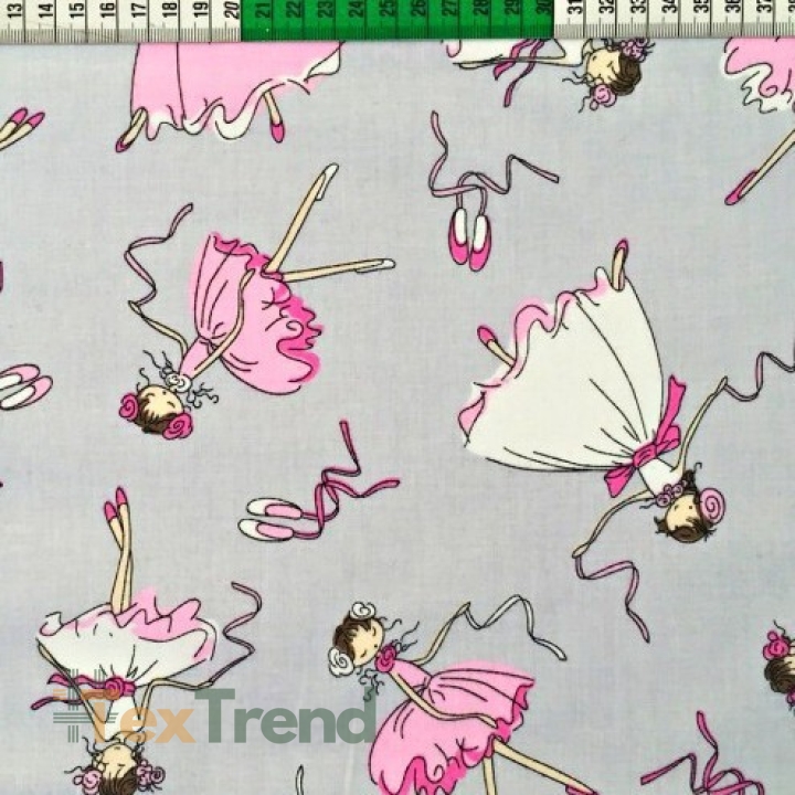 Flanell Balletttänzerinnen auf grauem Hintergrund  