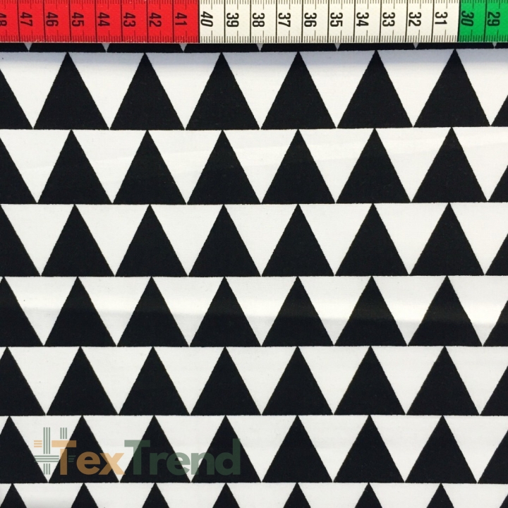 Baumwolle 100% Schwarz-weiße Dreiecke  