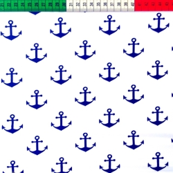 Baumwolle 100% Marine Anker auf weißem Hintergrund  