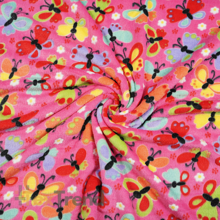 Polar Plus Bunte Schmetterlinge auf rosa Hintergrund  