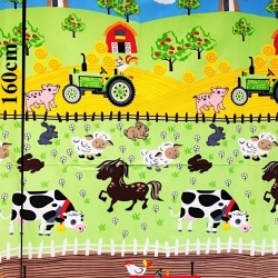 Baumwolle 100% Tiere auf dem Land  