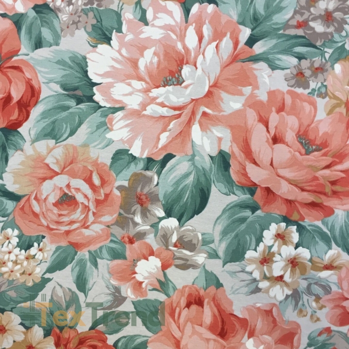 Canvas Vorhangstoff Blumen 17  