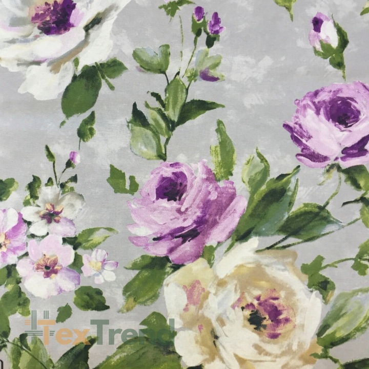 Canvas Vorhangstoff Blumen 20  