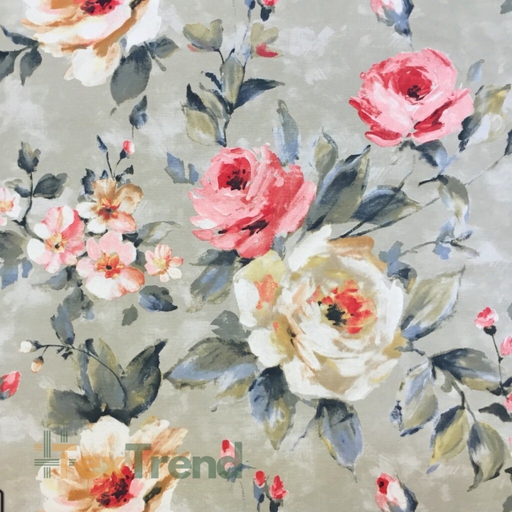 Canvas Vorhangstoff Blumen 22  