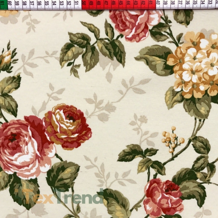 Canvas Vorhangstoff Blumen 27