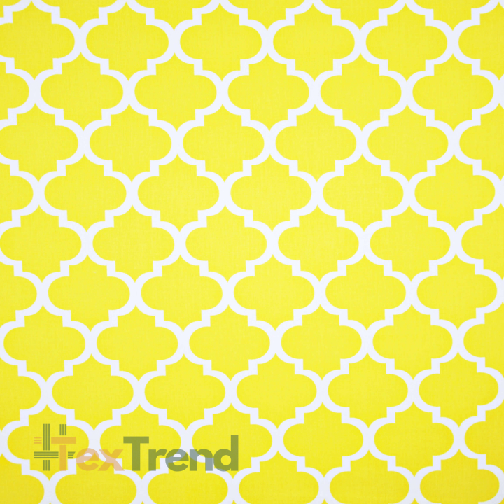 Baumwolle 100% Muster Marokko groß gelb  