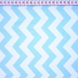 Baumwolle 100% Zickzack blau  