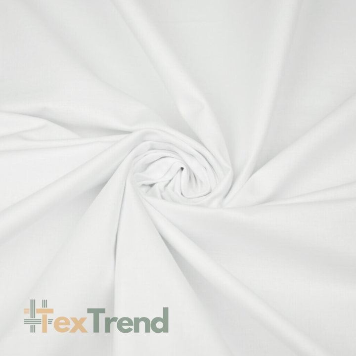 Baumwolle 100% einfarbig weiß 220cm - 1  