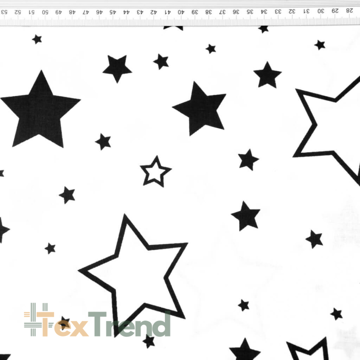 Baumwolle 100% Galaxie schwarz auf weißem Hintergrund  