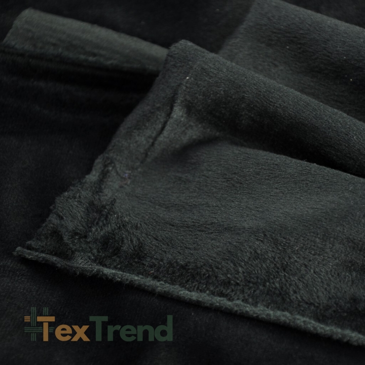 Polyester Samt schwarz  