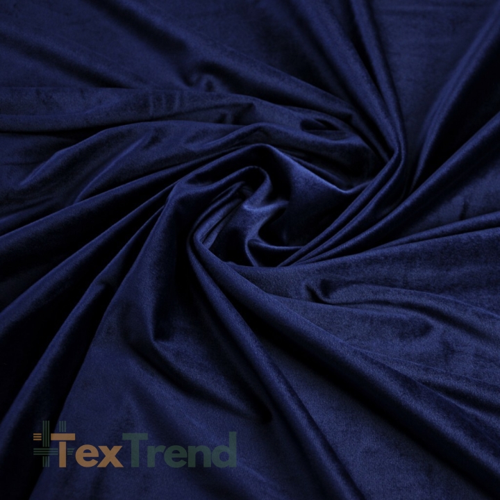 Polyester Samt dunkelblau  