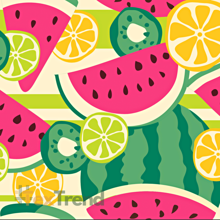 wasserabweisender Stoff Wassermelonen und Limetten  