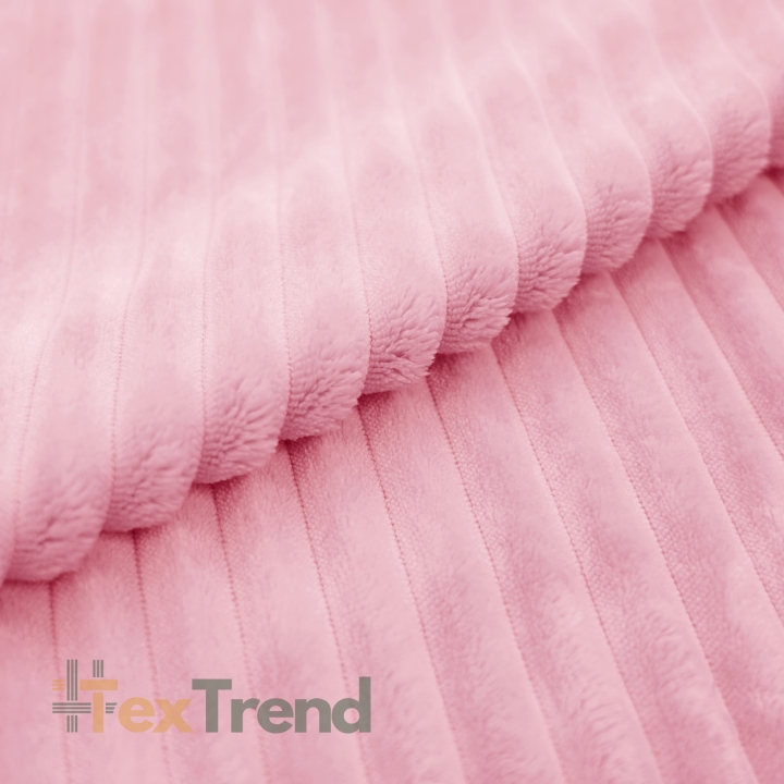 Minky Premium Streifen hellrosa  