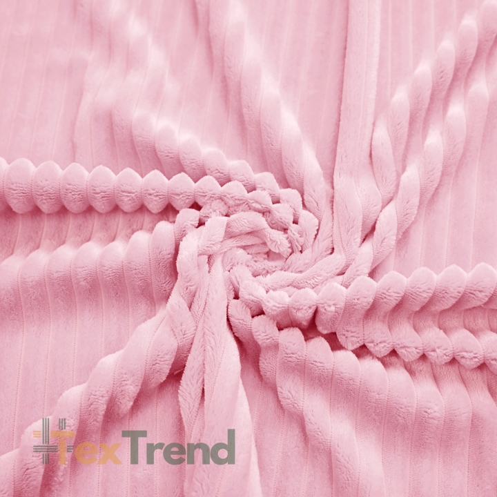 Minky Premium Streifen hellrosa  