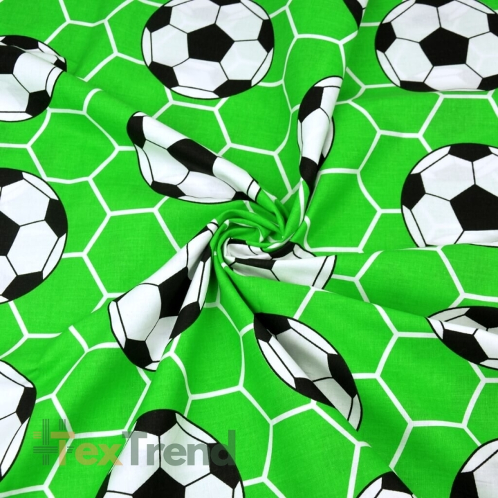 Baumwolle 100% Fußball grün  