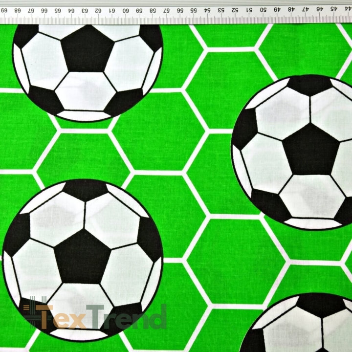 Baumwolle 100% Fußball grün  