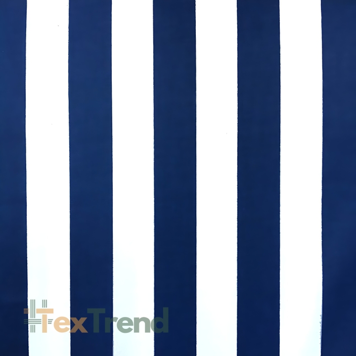 Baumwolle 100% Streifen weiß-dunkelblau  