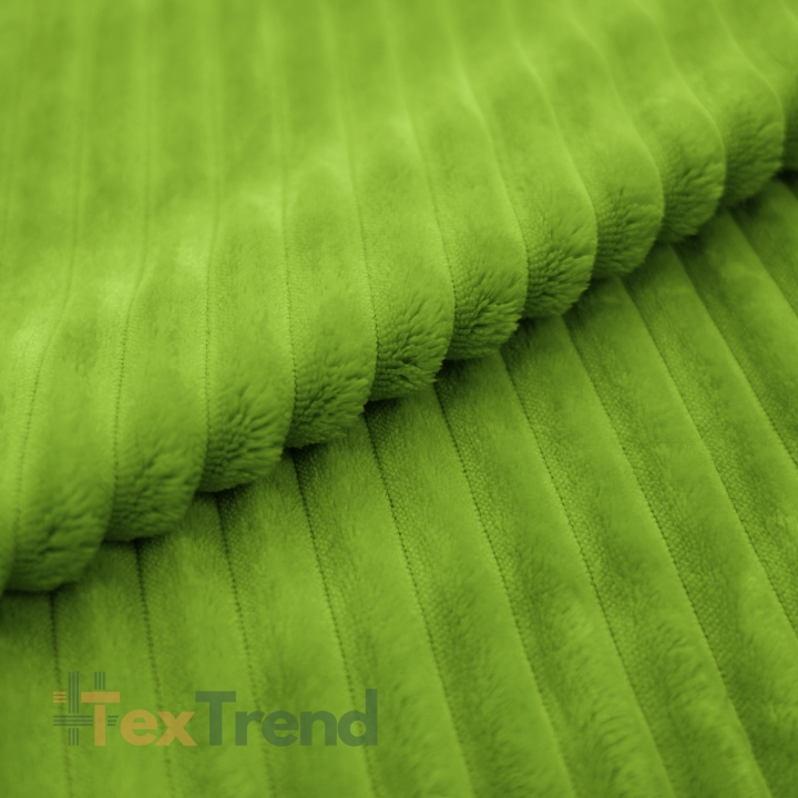 Minky Premium Streifen grün  