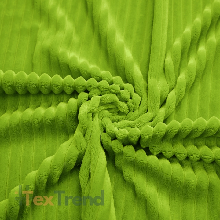 Minky Premium Streifen grün  