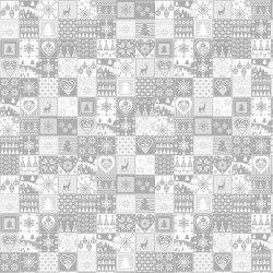 Baumwolle 100% Weihnachtsmuster Patchwork klein weiß grau  