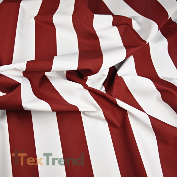 wasserabweisender Stoff bordeauxfarbene Streifen