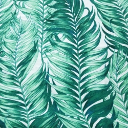 Flanell grüne Palmenblätter auf weißem Hintergrund  