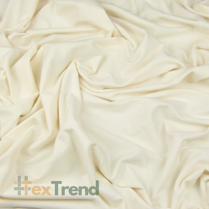 Jersey Stoff einfarbig ecru  