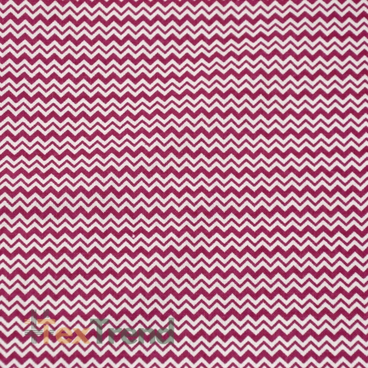 Baumwolle 100% Zickzack MINI weiß-bordeaux  