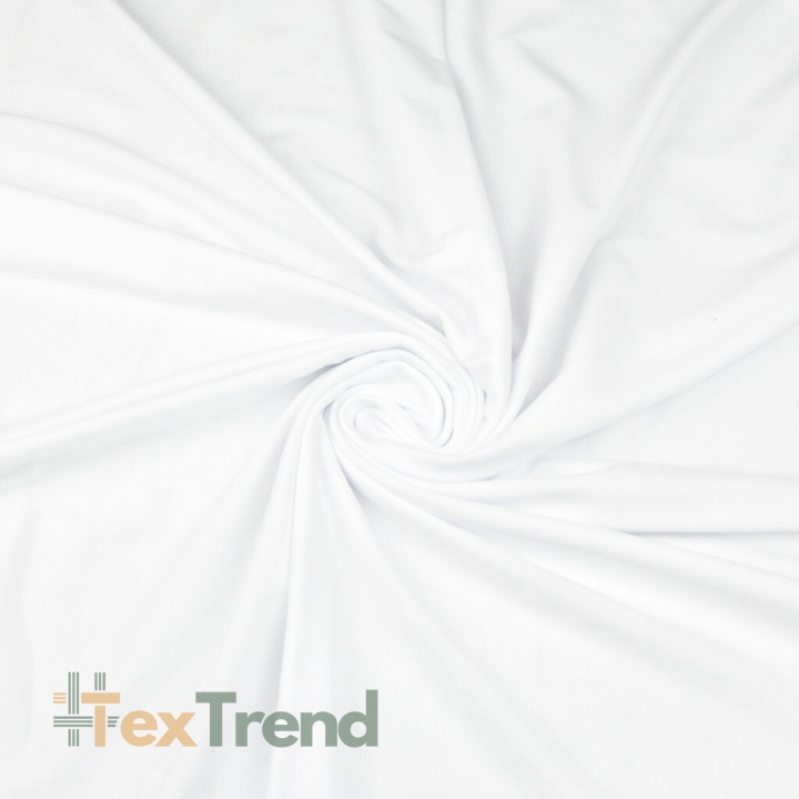 Jersey Stoff einfarbig weiß  