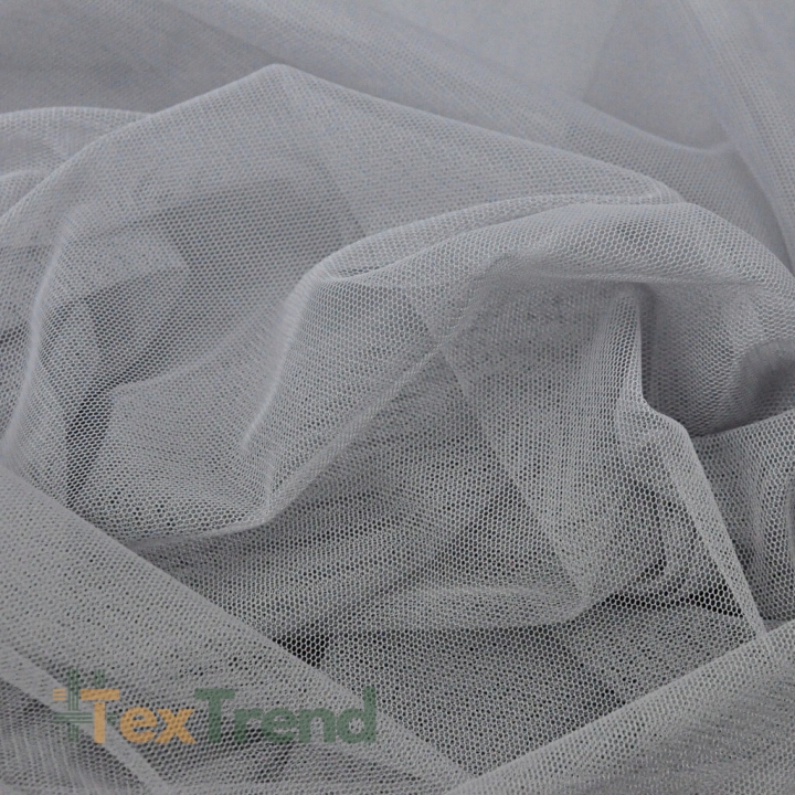 Tüll Bekleidungsstoff weich - grau  