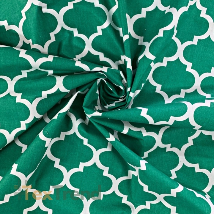 Baumwolle 100% Muster Marokko große grüne  