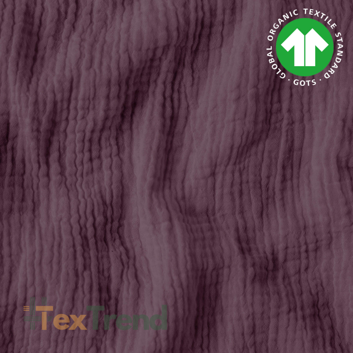 Baumwoll-Musselin double gauze traubenfarben (grape shake)  