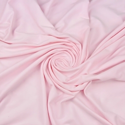 Einfarbiger Jersey-Stoff in Puderrosa  