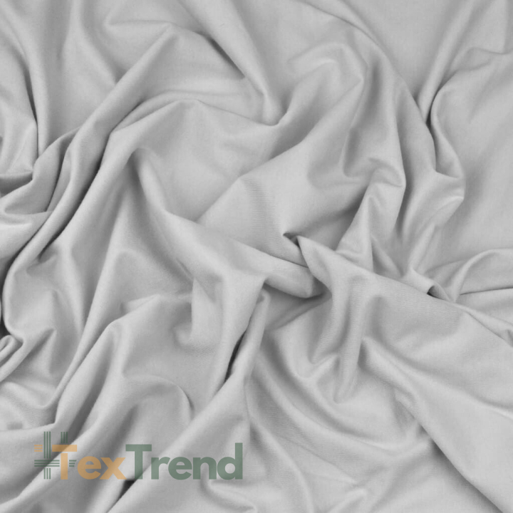 Einfarbiger Jersey-Stoff in Grau  