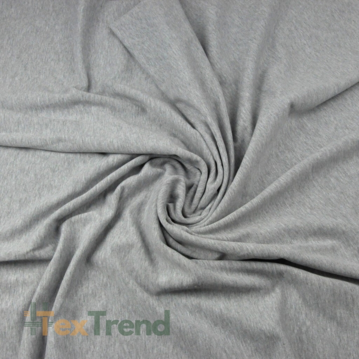 Sweatshirtstoff Loop - hellgrau meliert - 280g  