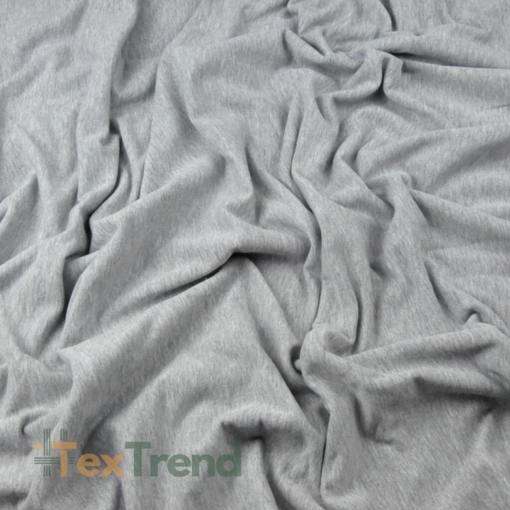 Sweatshirtstoff Loop - hellgrau meliert - 280g  