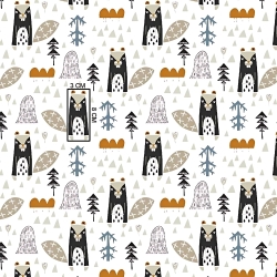 Baumwolle 100% Biber beige auf weißem Hintergrund