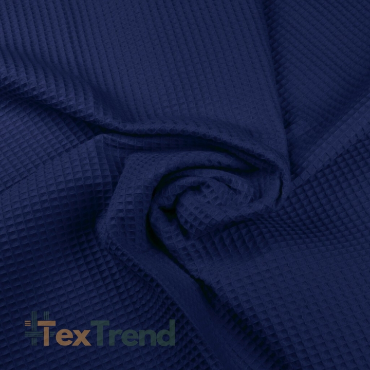 Baumwoll-Waffelstoff marineblau  