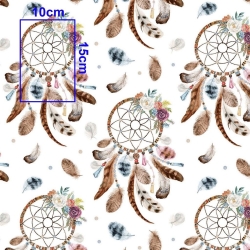 Baumwolle 100% Traumfänger braun auf weißem Hintergrund  