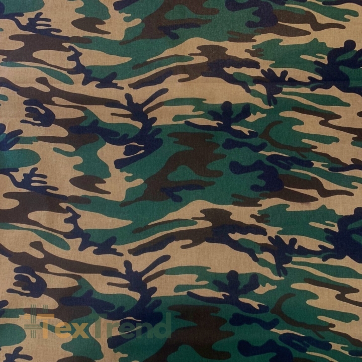 Baumwolle 100% MORO-Muster grün-braun-beige  